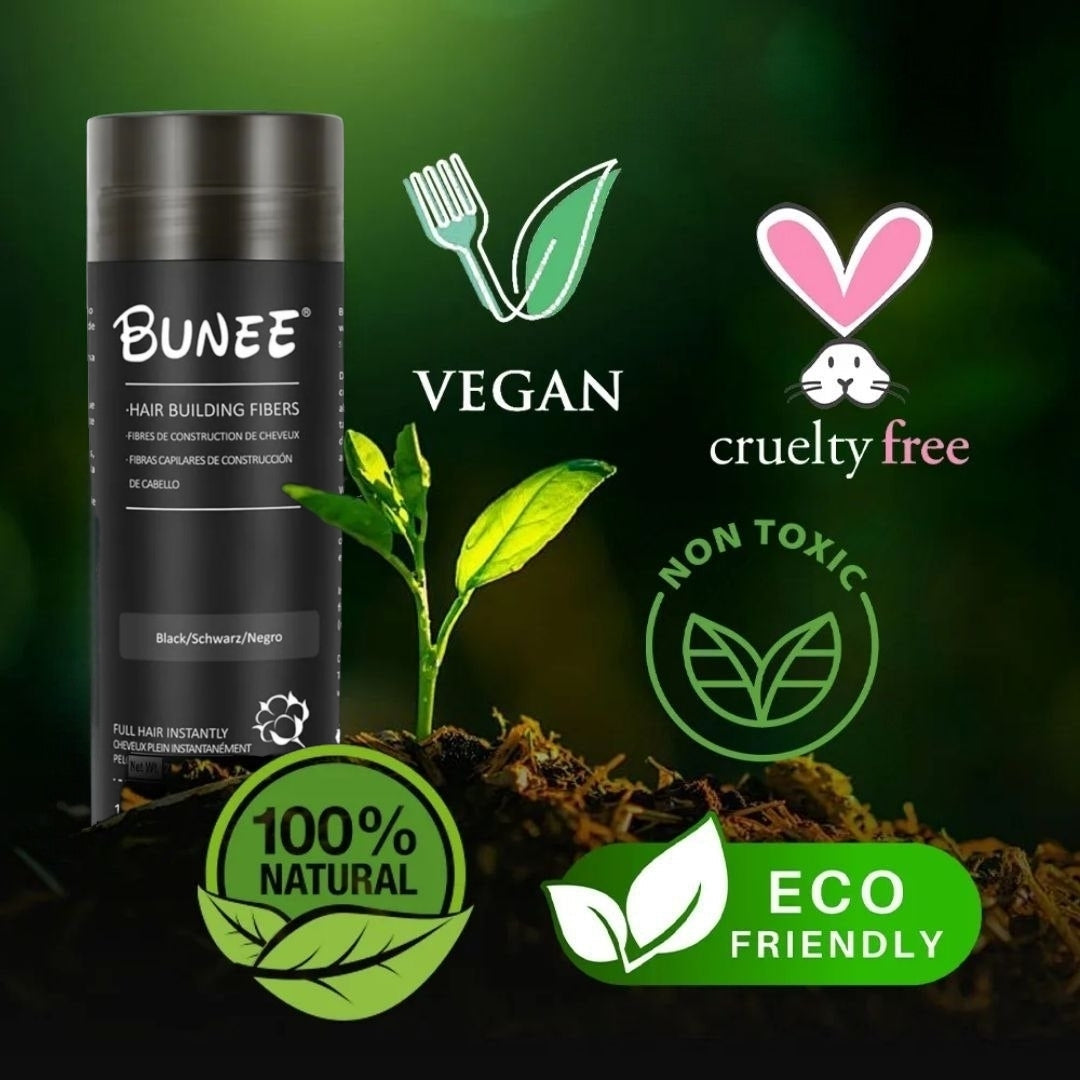 BUNEE® Hair fibers (27.5g) & Applicator & BUNEE® Fiber Hold Spray (118ml)