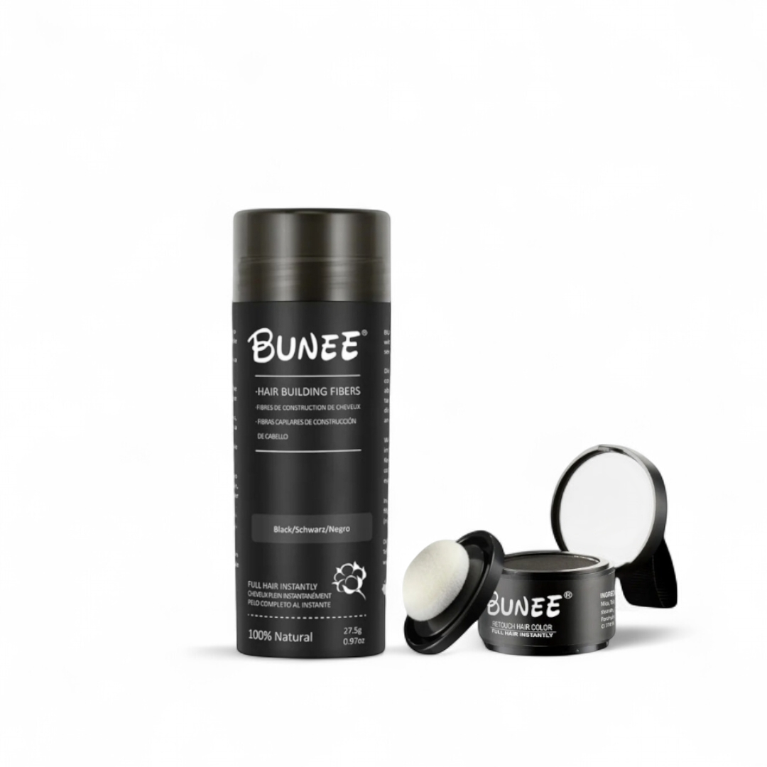 BUNEE® Hair Fibers (27.5g) & BUNEE® Hairline Powder (4g)