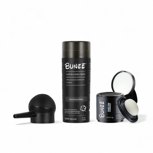BUNEE® Hair Fibers (27.5g) & BUNEE® Hairline Powder (10g)