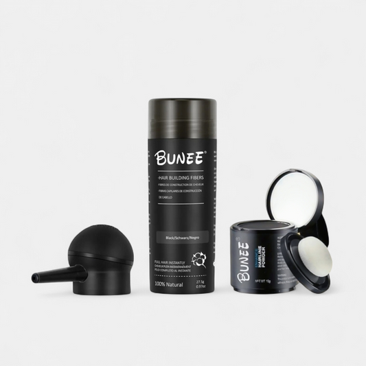 BUNEE® Hair Fibers (27.5g) & BUNEE® Hairline Powder (10g)