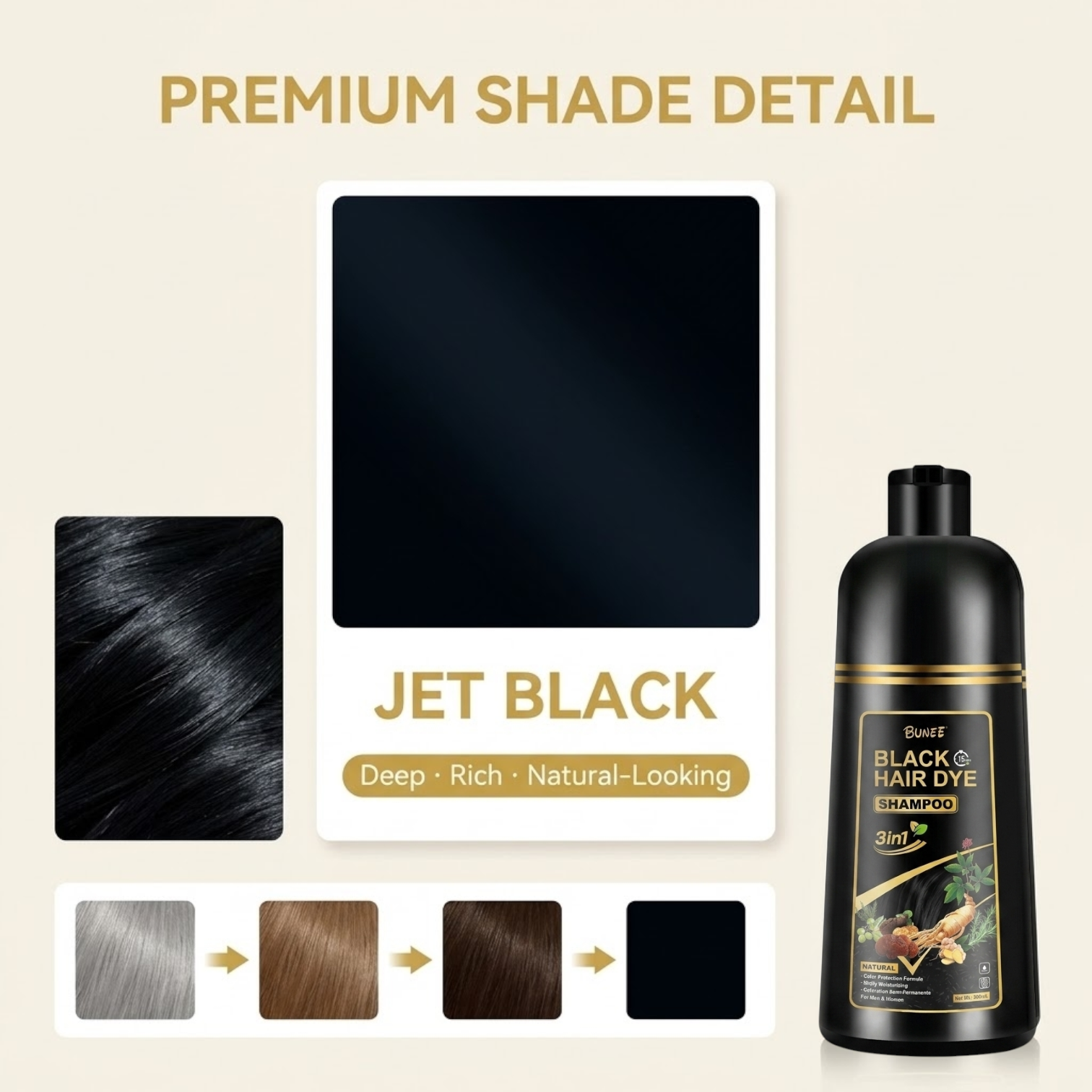 BUNEE® Black Hair Dye Shampoo